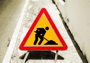 Seal de tramo en obras