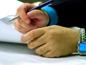 Firma de un contrato