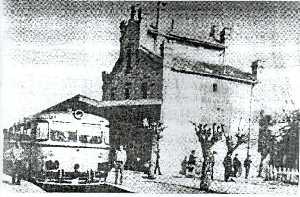 La estaci�n, a�o 1967. En el a�o 1970, quitaron la v�a y posteriormente por su trazado se hizo el desv�o de la carretera