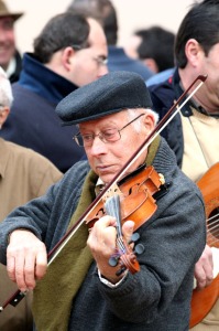 Violinista de los Auroros del Carmen de Rincn de Seca (Murcia)