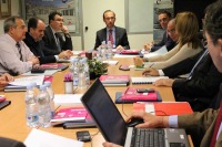 El consejero de Economa y Hacienda, Salvador Marn (centro), preside el patronato de la Fundacin Integra, al que tambin asisti el consejero de Universidades, Empresa e Investigacin, Jos Ballesta