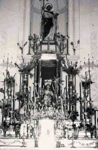 Altar mayor de Santo Domingo con imagen del Ni�o. Posterior a 1936.