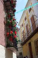 Balcn adornado para las fiestas de Ulea 