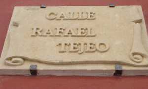 Placa de la calle en recuerdo de Rafael Tejeo [Caravaca_Rafael Tejeo]