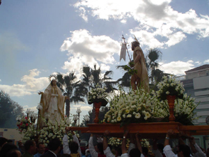 El resucitado y la Virgen