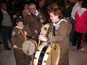 Tamborada en las nochas de Semana Santa 