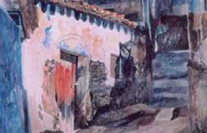 Acuarela del pintor blanqueo 