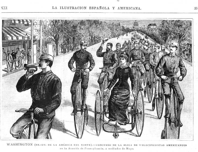 Exhibicin en 1884 [Ciclismo]
