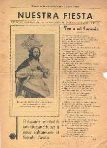 Programa fiestas  octubre 1953 