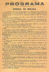 Programa fiestas octubre 1954 