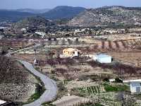 Paisaje de La Copa con casa rural 