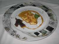 Presentacin leche frita con arrope y calabazote 
