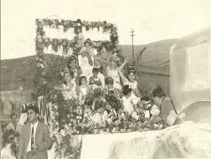 Carroza en las Fiestas de San Roque de Alumbres 