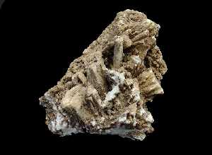 Agregado de cristales prismticos de aragonito de Almendricos (Lorca) [Minerales]