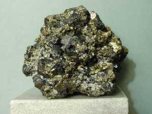 Blenda ferrfera (marmatita) con pirita y galena [Minerales]