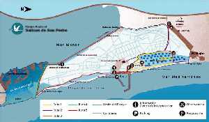 Mapa del Parque Regional de las Salinas de San Pedro