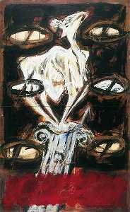 1985. Antonio Garca Jimnez. ''Margarita es observada en Arco 85 con ambientacin de Stand I'' 