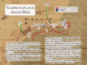 Esquema del ataque del pirata berberisco Morato Arrez a la costa murciana en el ao 1602